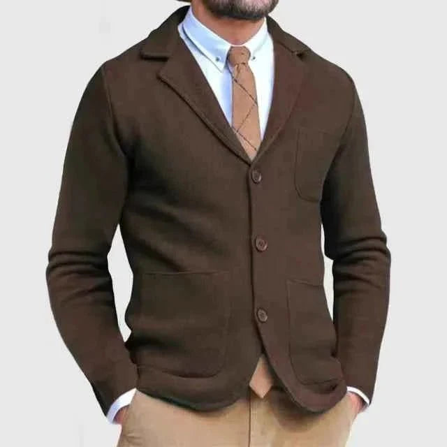 Men's Tailored Knit Blazer Jacket