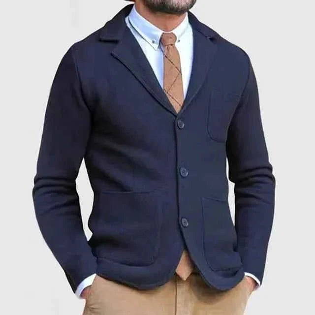 Men's Tailored Knit Blazer Jacket
