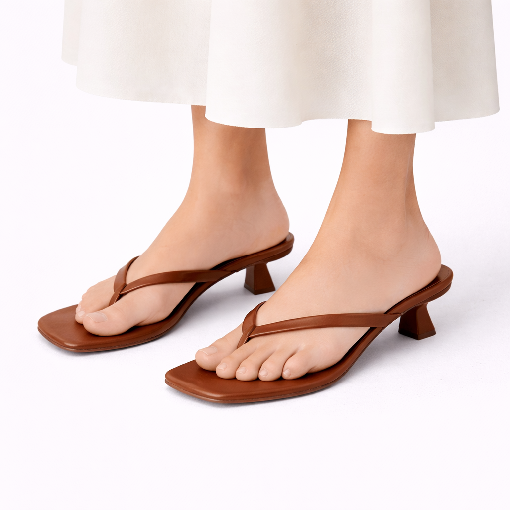 Women's Cushioned Heeled Summer Slippers