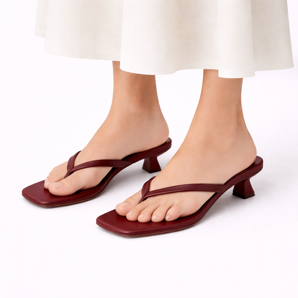 Women's Cushioned Heeled Summer Slippers