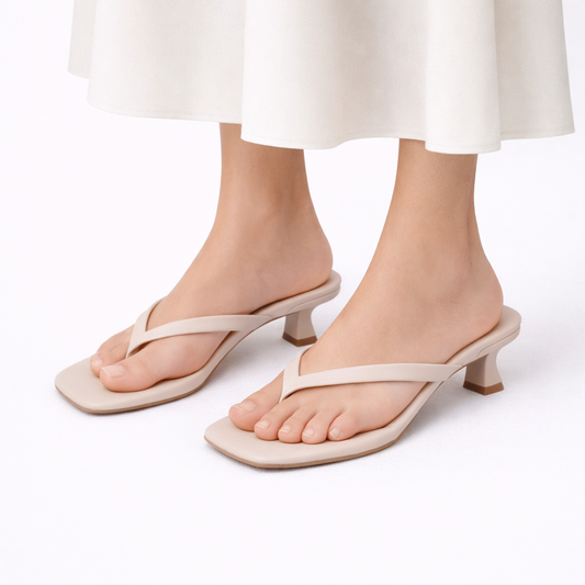 Women's Cushioned Heeled Summer Slippers