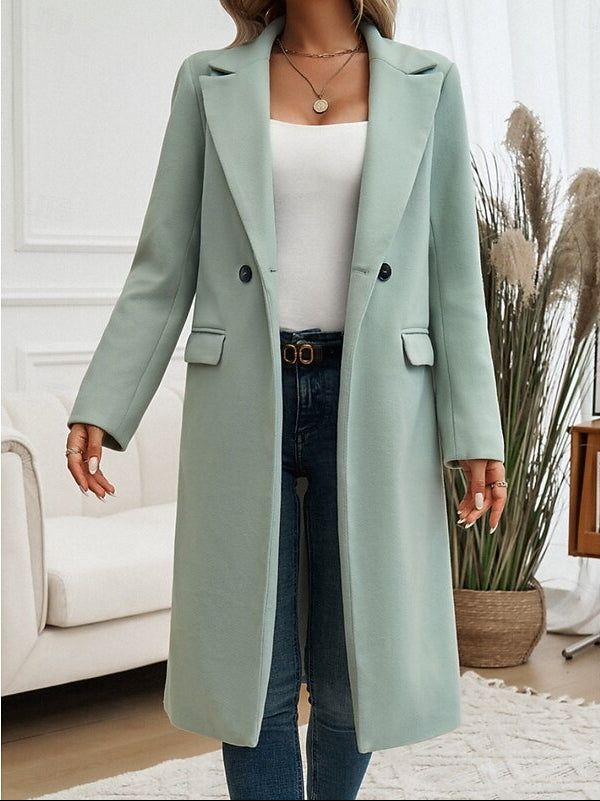 Women's Tailored Long Wool Coat